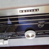 Wood, glass, bakelite, vinyl and brass radio - Bi-amp radio - Philips