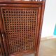 Support buffet bibus woven rattan 2 doors in caning - vintage 60s/70s