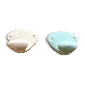 Antique porcelain hooks