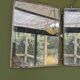 Antique triptych barber mirror