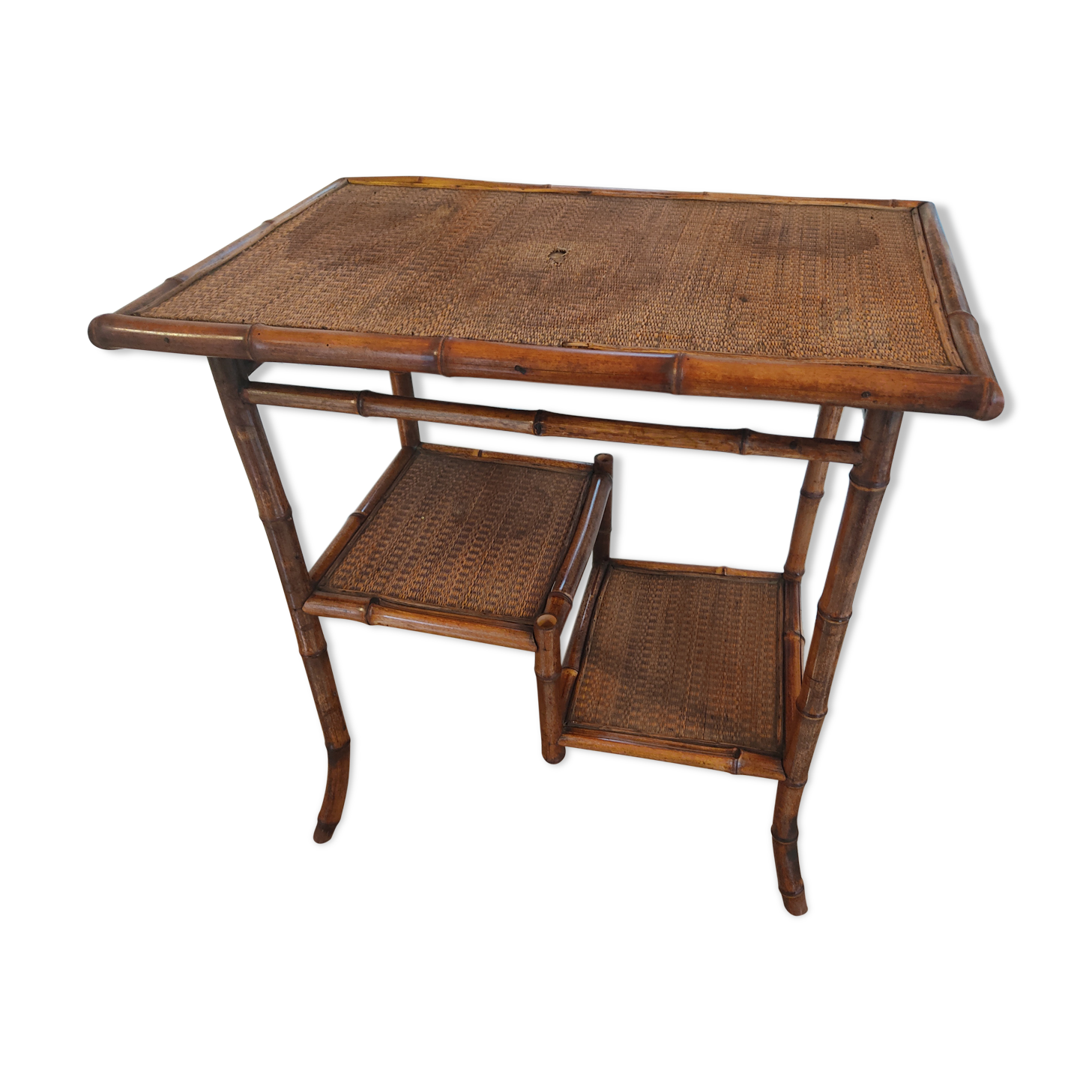 Table d' appoint art nouveau en bambou
