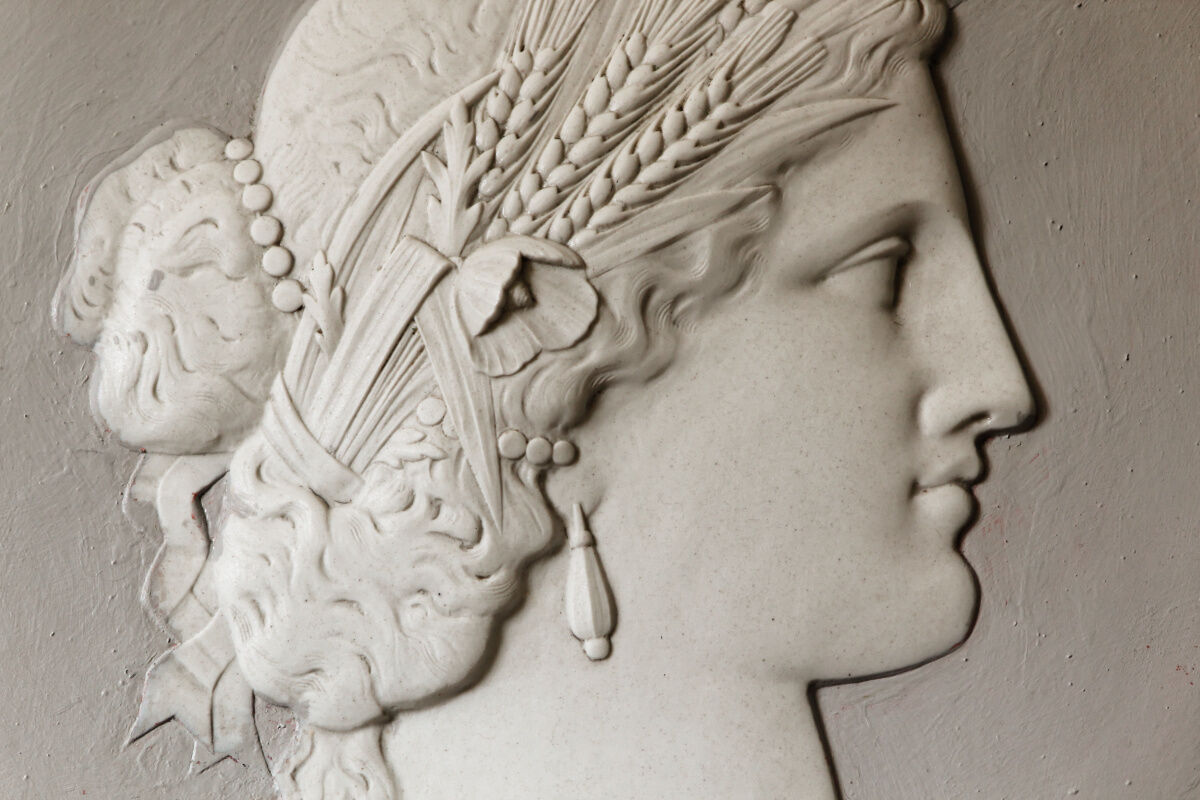 Plaster medallion, Ceres