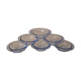Lot de 6 ramequins en verre bleu