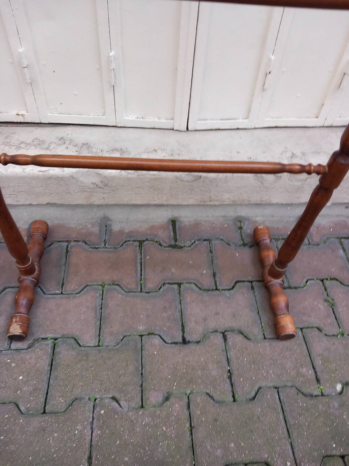 Vintage bamboo towel holder