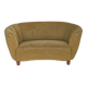 1960s, Danish 2-seater "Banana" sofa, furniture velour, beech wood.