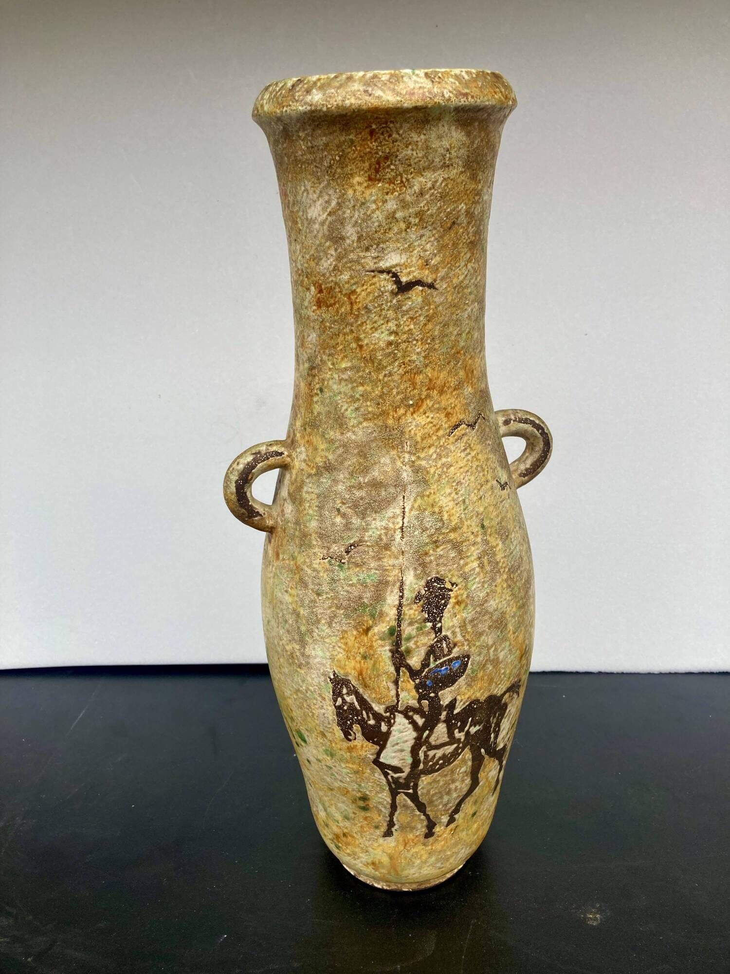 enameled vase by Jean Besnard (1889-1958) known as René Bluet