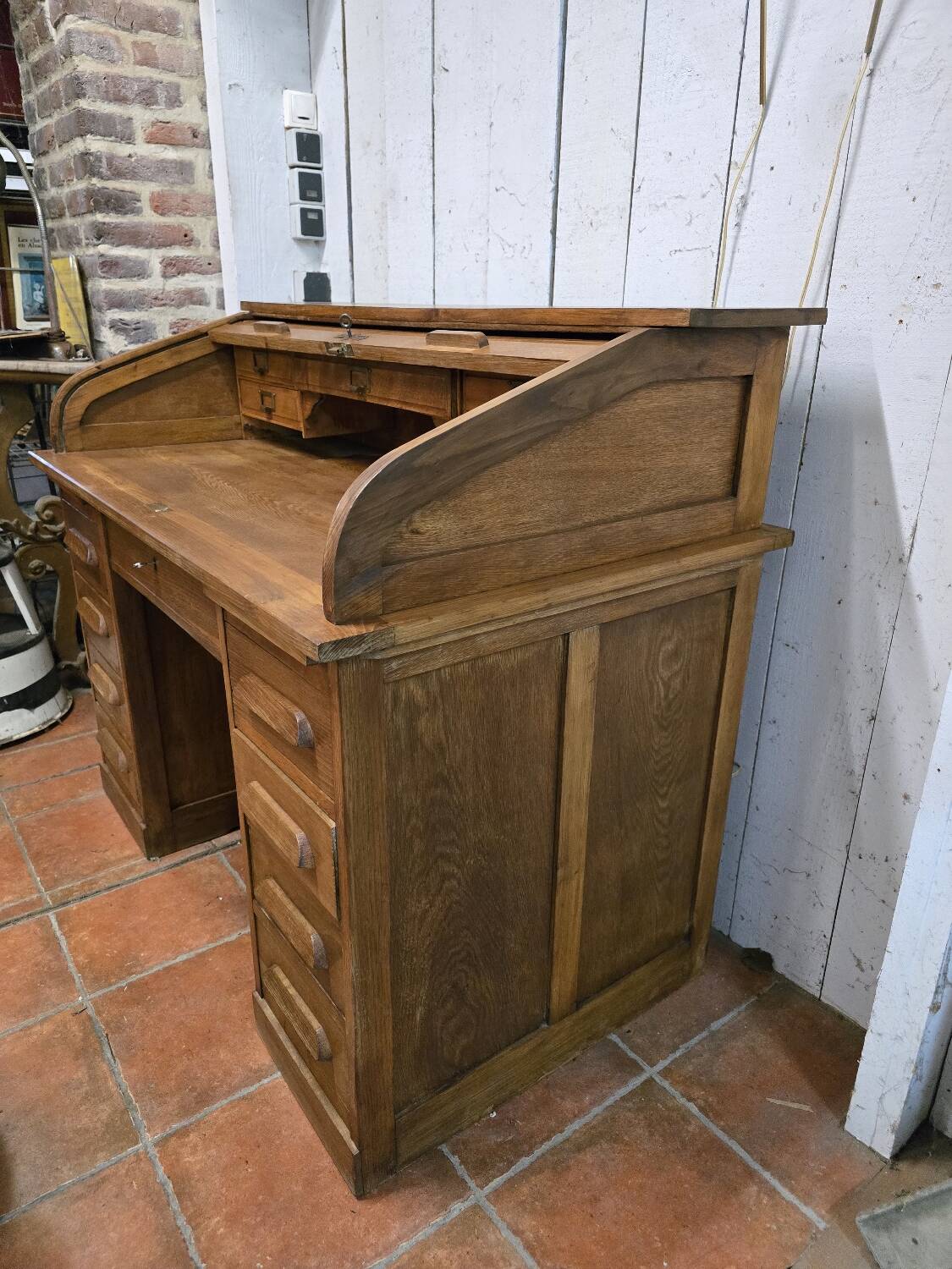 American oak desk