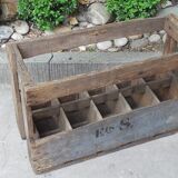 Old bottles wooden door