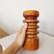 Vase vintage en céramique : poterie ouest-allemande des années 1970