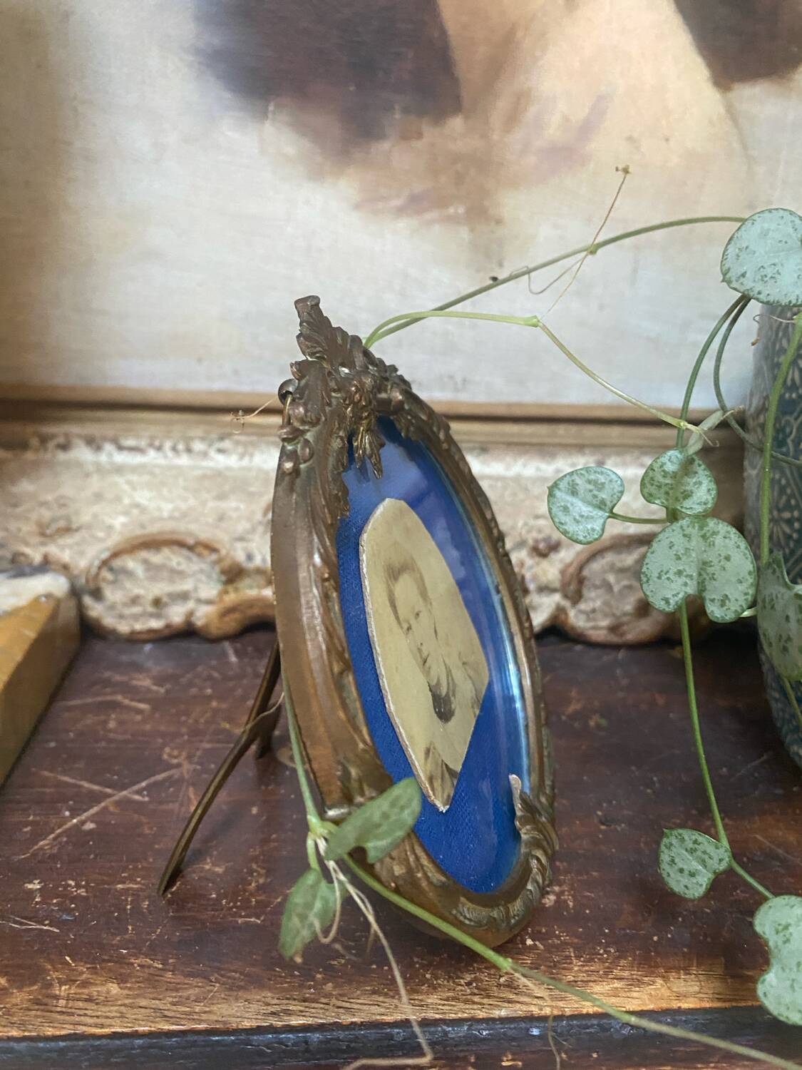 Antique gilded bronze frame