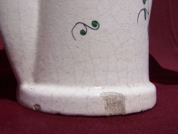 Paire de vases à ailettes Louis Dage faience craquelée 30cm Samadet Art déco 1930