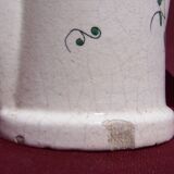 Paire de vases à ailettes Louis Dage faience craquelée 30cm Samadet Art déco 1930