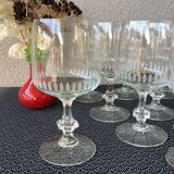 Scaled crystal foot glasses