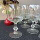 Verres à pied en cristal taillé écailles