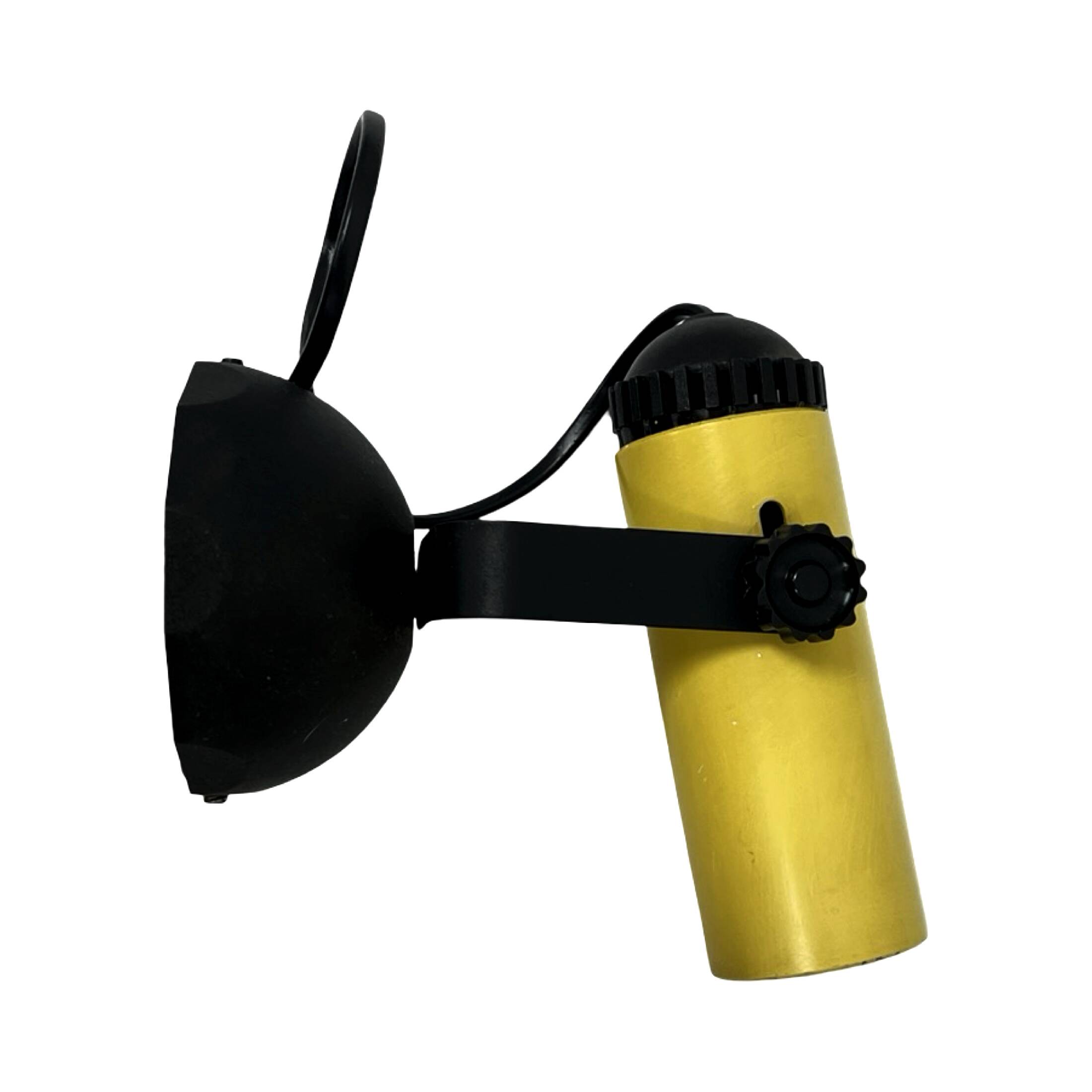 Yellow lamp, wall lamp POLAM PIŁA Type 12, Poland 1970s.