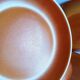 Lot de 9 assiettes marron opaline vintage