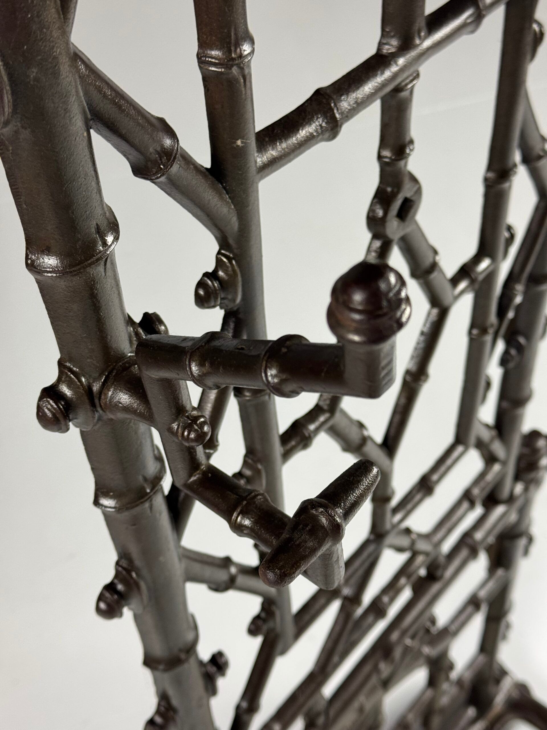 Faux bamboo coat rack cast iron ca. 1890