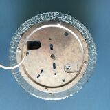 Round ceiling light in molded glass