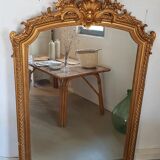Former mirror gilded with pediment - 153 x 101 - Style Napoleon III