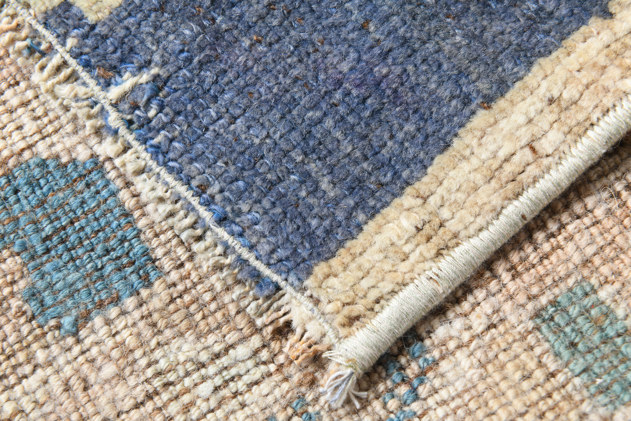 1X2 Blue vintage door mat rug, 1x2 Blue door mat rug, 2.7x1.5 Ft