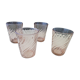 Set de 4 verres de table vintage forme gobelet arcoroc rosaline