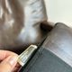 Vintage leather and steel swivel chair, 1970s, Walter Knoll