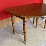 Cherry wood drop-leaf table.