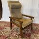 Vintage reclining armchair in wood and fabric – 1960s/70s