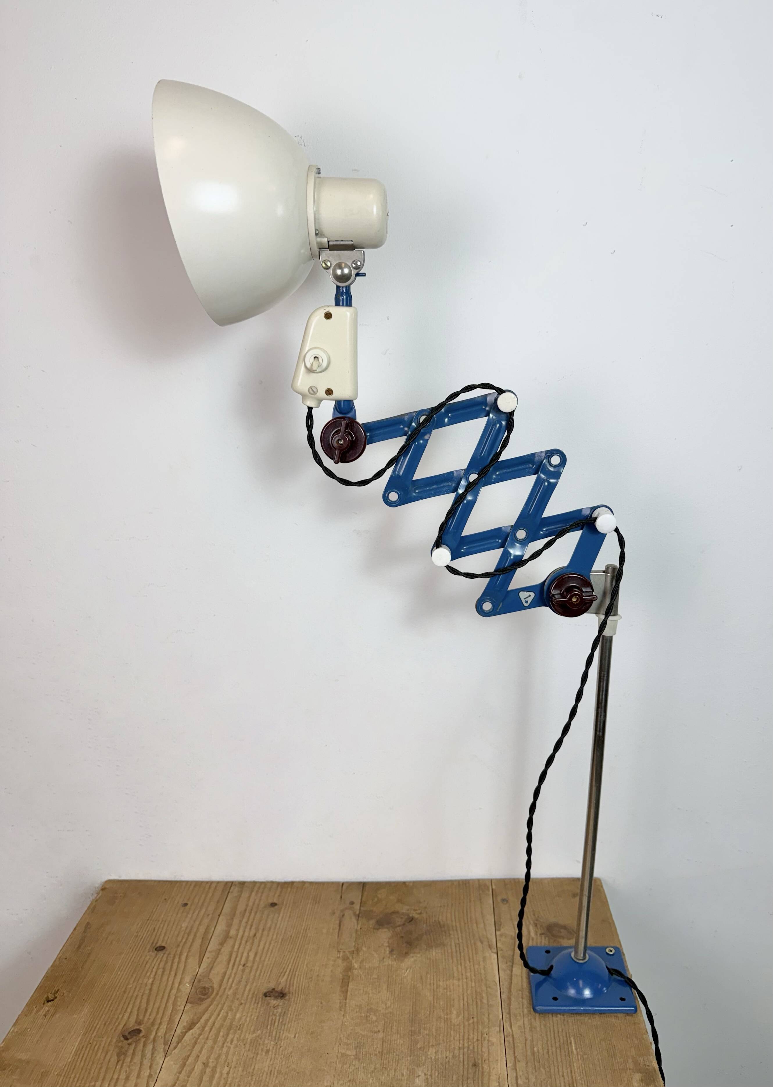 Industrial East German Scissor Lamp from VEB Zweckleuchtenbau Dresden, 1950