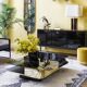 Red Edition brass glass lounge table