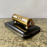 Old perpetual calendar in leather and brass