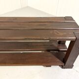 Large brutalist oak bench wall table 1900’s