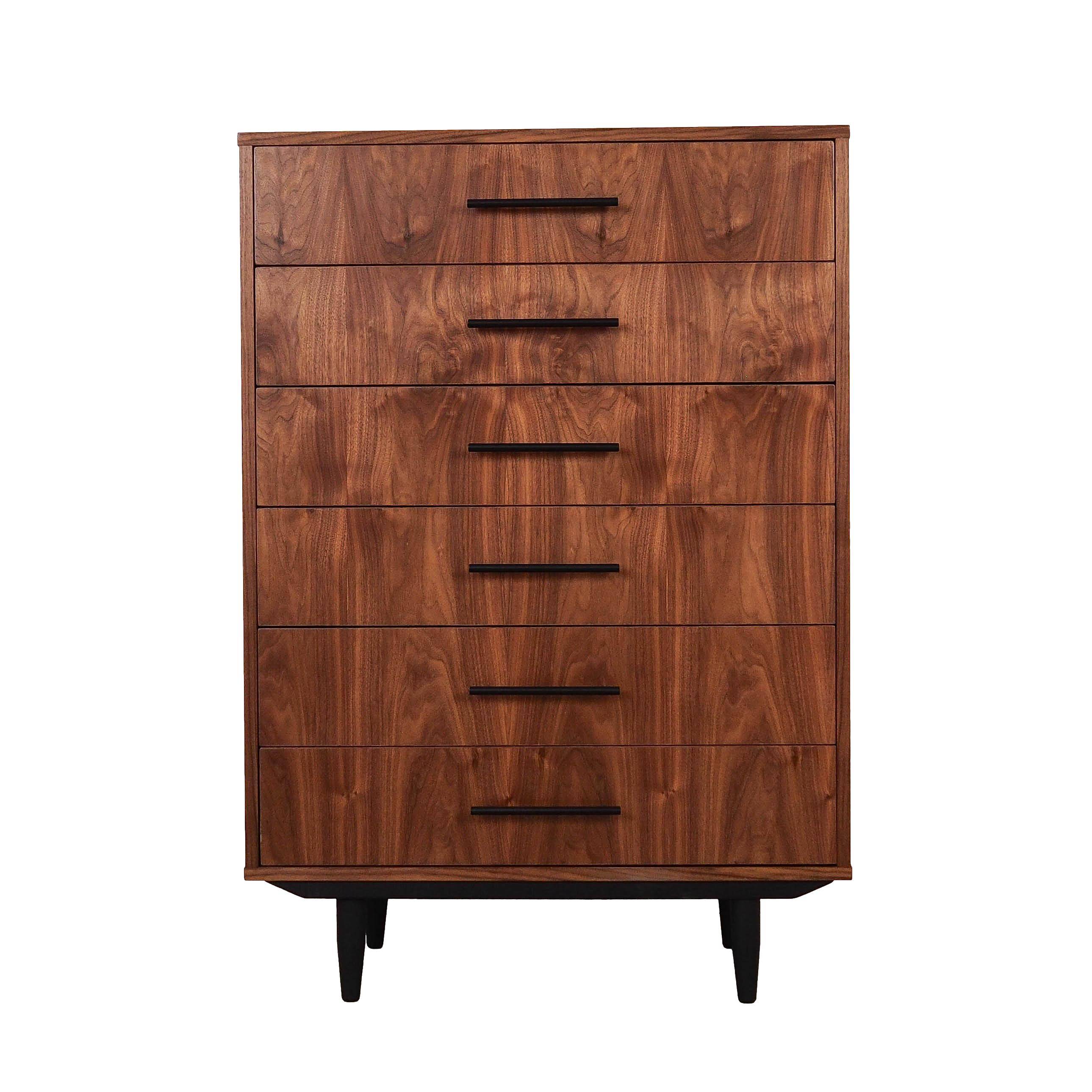 Walnut chest of drawers, Scandinavian design