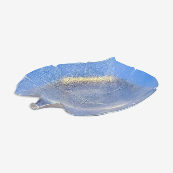 Vintage glass leaf dish