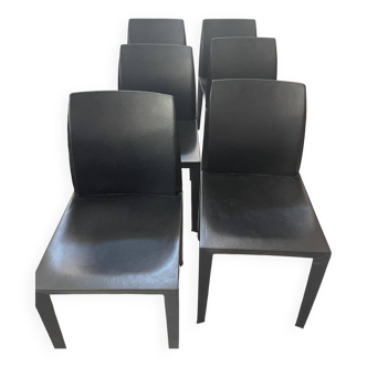 Set of 6 poltrona frau chairs - lola model