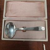 Art Deco silver metal porridge spoon