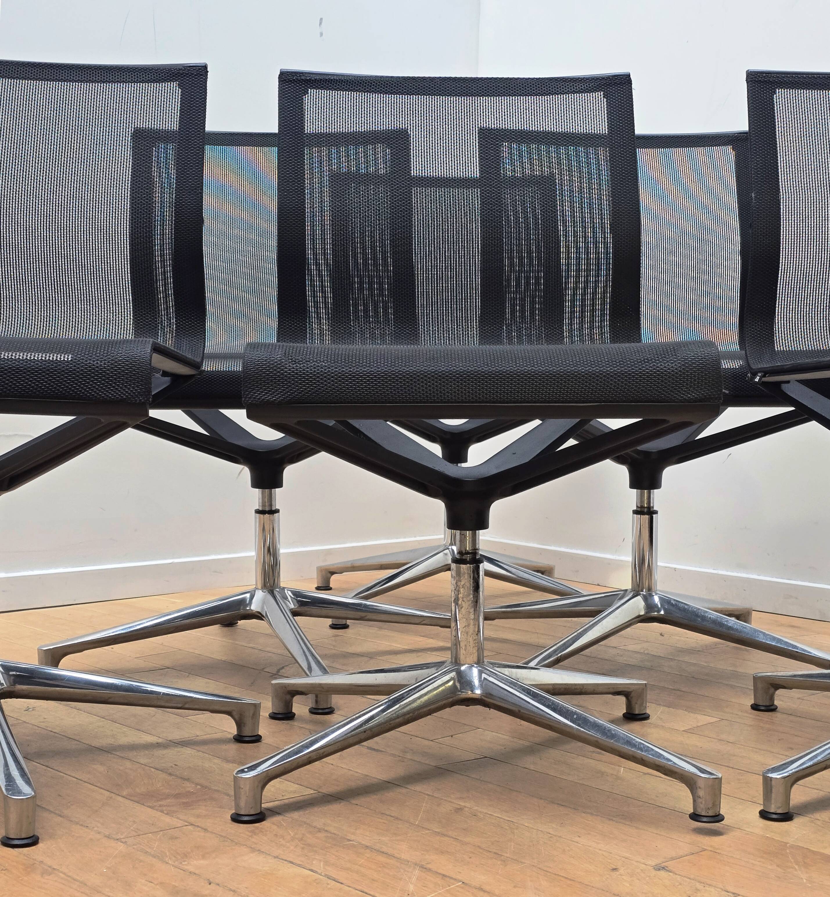 Set of 6 Stick Chair office chairs, ICF