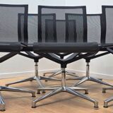 Set of 6 Stick Chair office chairs, ICF