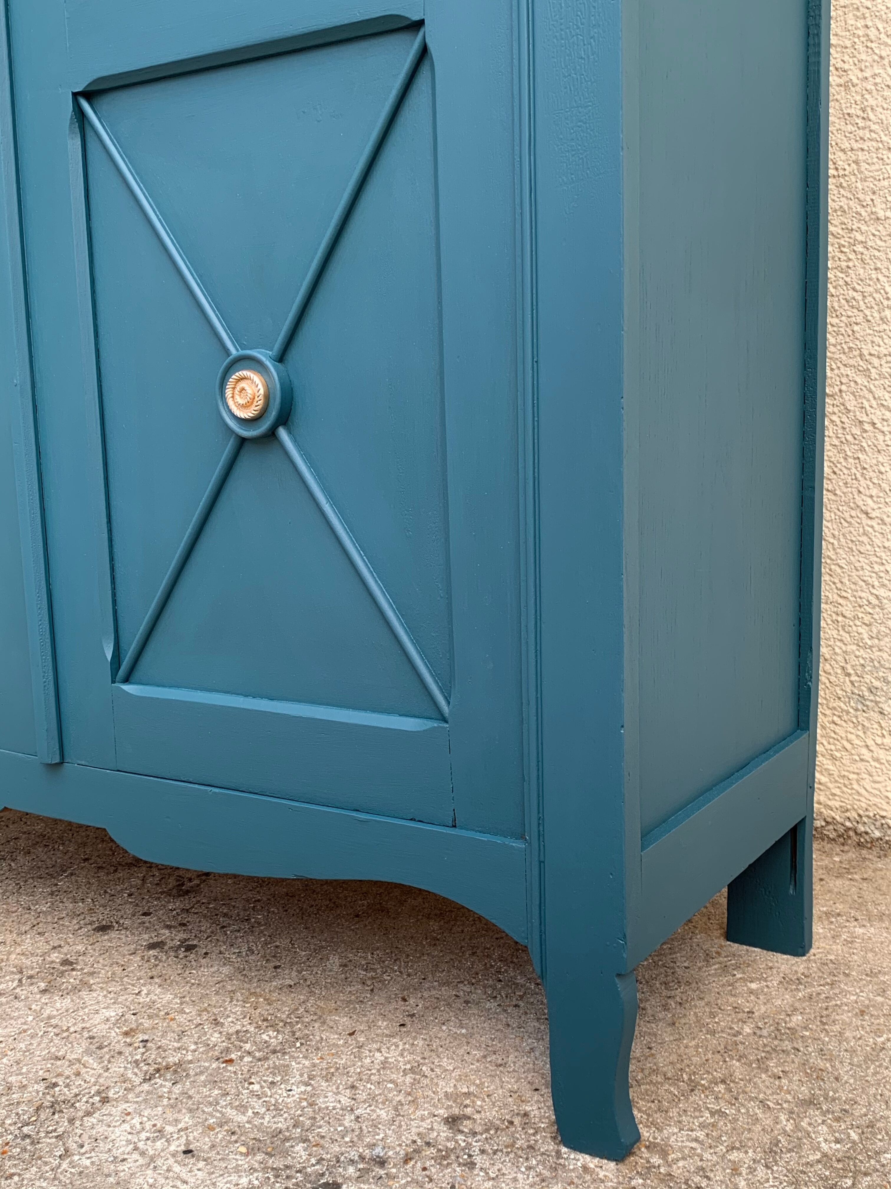 Glass-glazed Parisian wardrobe 1950
