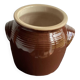 Enamelled stoneware pot