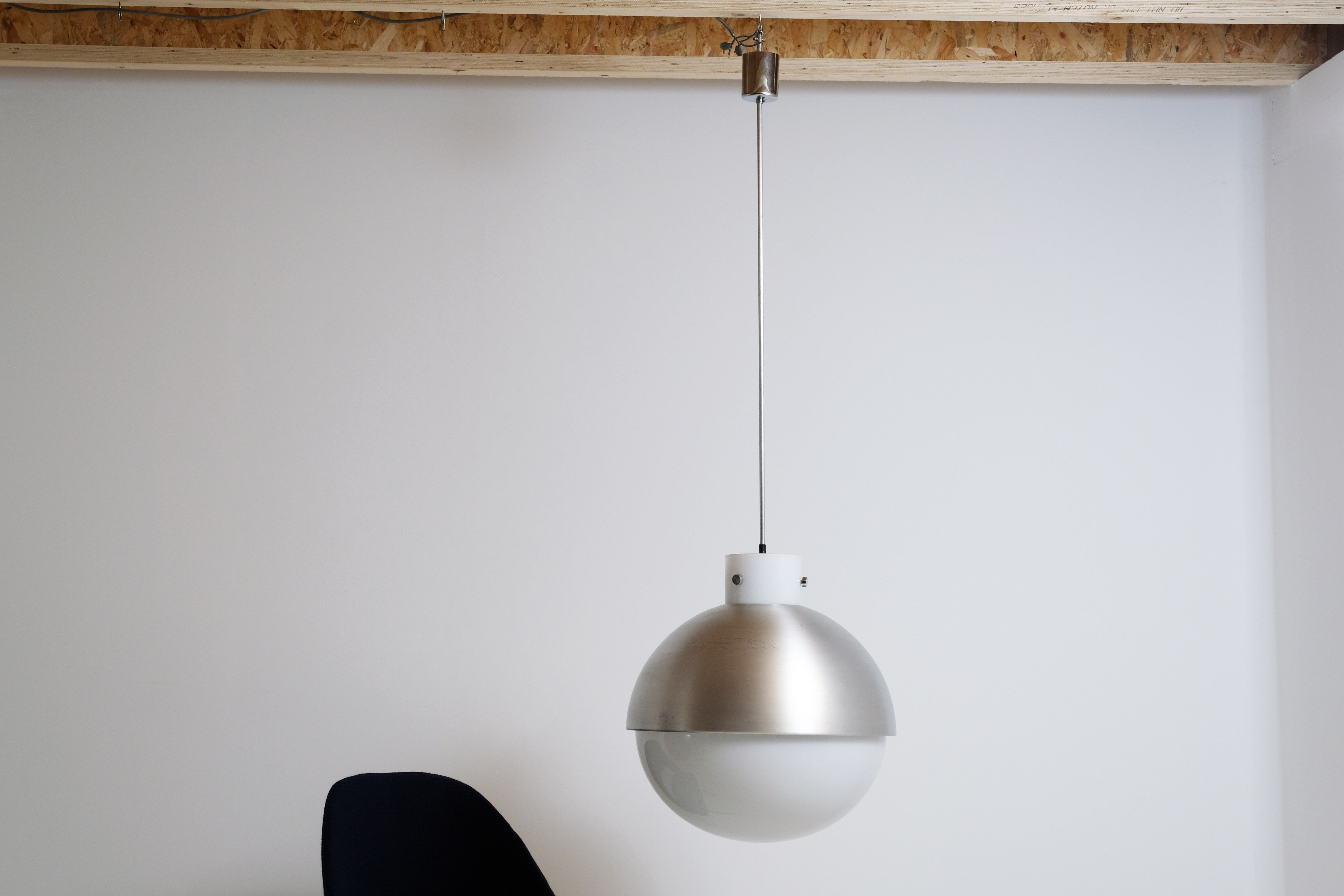 Suspension Limburg 1970's Murano glass and aluminum