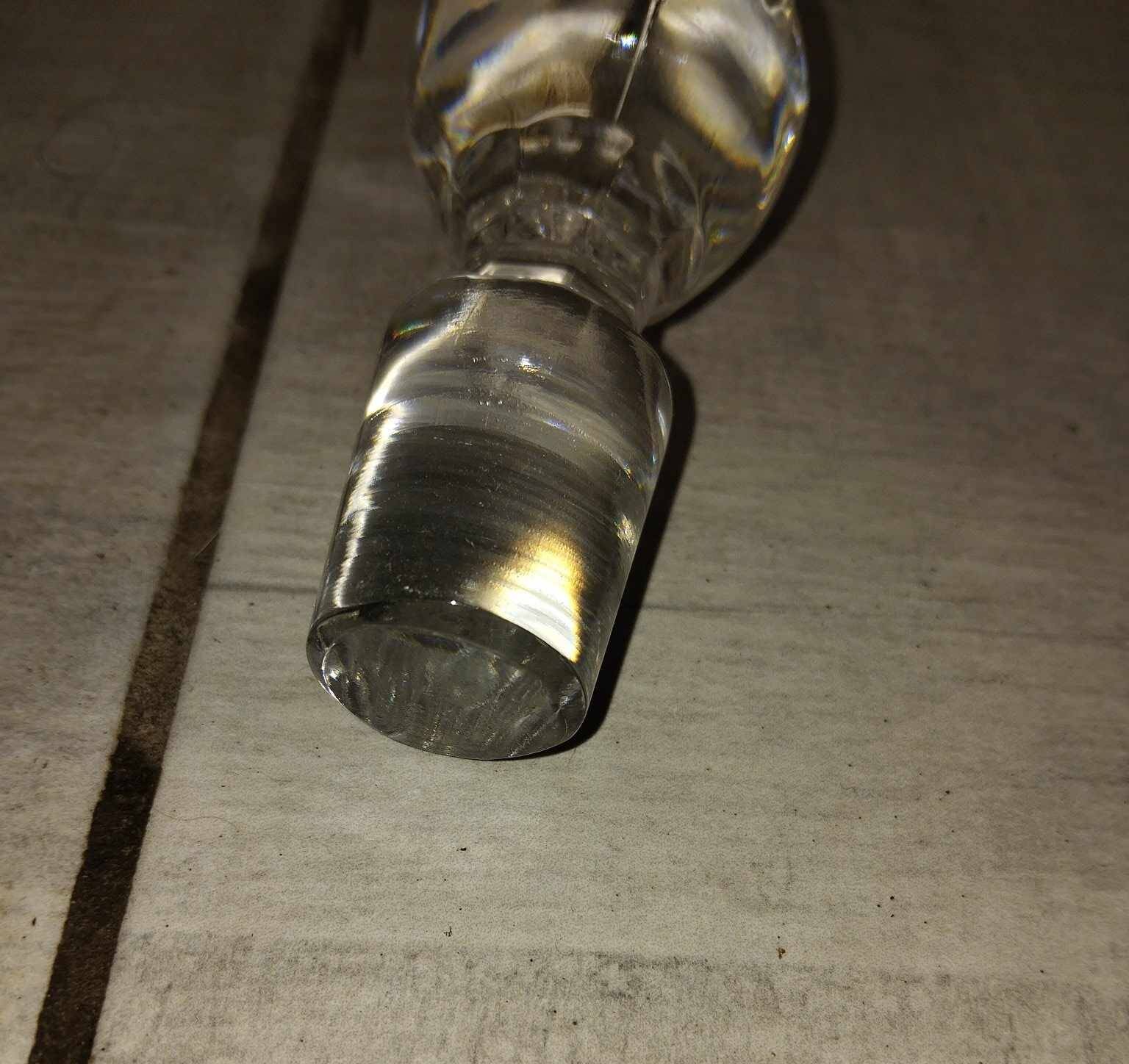 Cut crystal carafe with original stopper