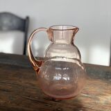 Pink glass carafe “Bibendum”
