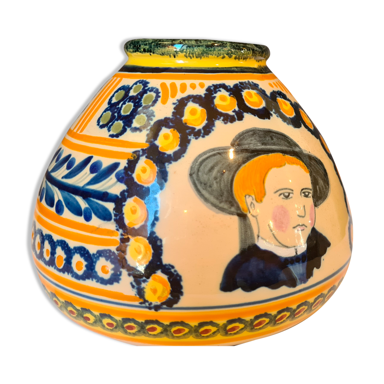 Breton spinning top vase