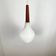 Suspension scandinave opaline et teck, midcentury modern