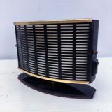 Black metal and gilded brass table lamp