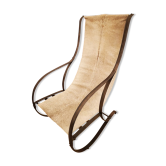 Chaise longue en fer forgé