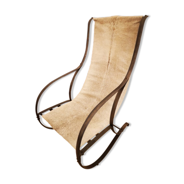 Chaise longue en fer forgé