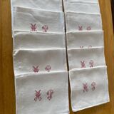 12 large MP monogram napkins