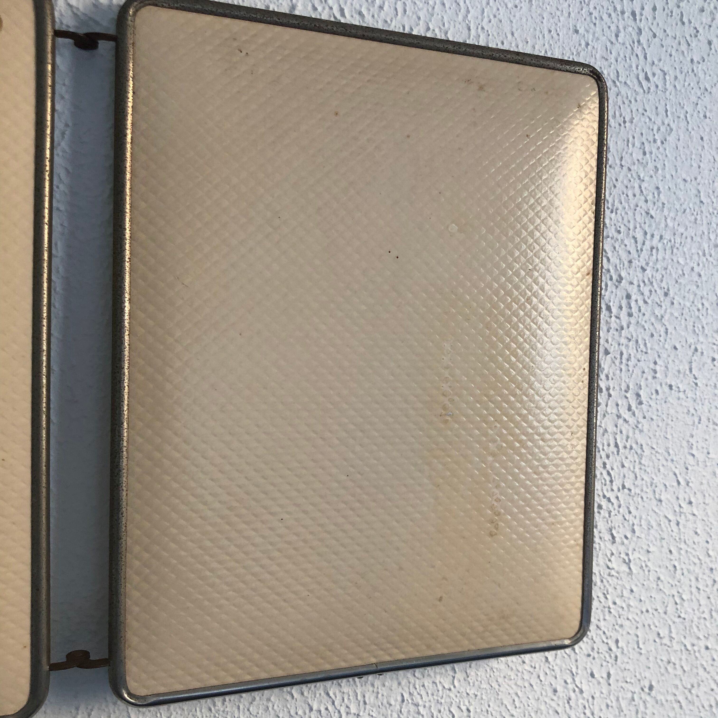 Mirror triptych barber ivory vintage 1960 - 30 x 77 cm